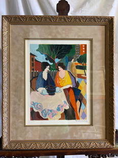 Itzchak Tarkay. Signed Serigraph: Itzchak Tarkay (Serbian/Israel 1935-2012) A framed Serigraph, "Untitled". Signed lower right and numbered 101/350. Image size: 13 x17 in.