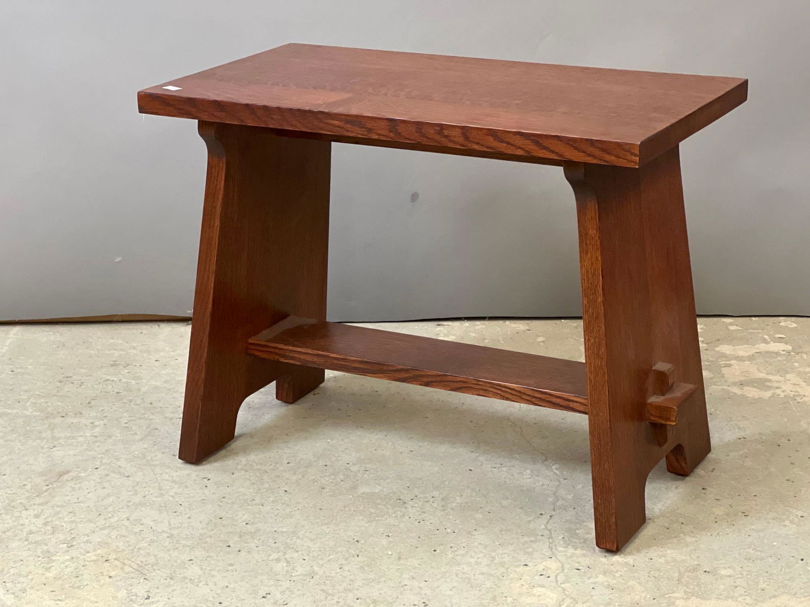 Stickley Oak Fireside Stool (1 of 5)