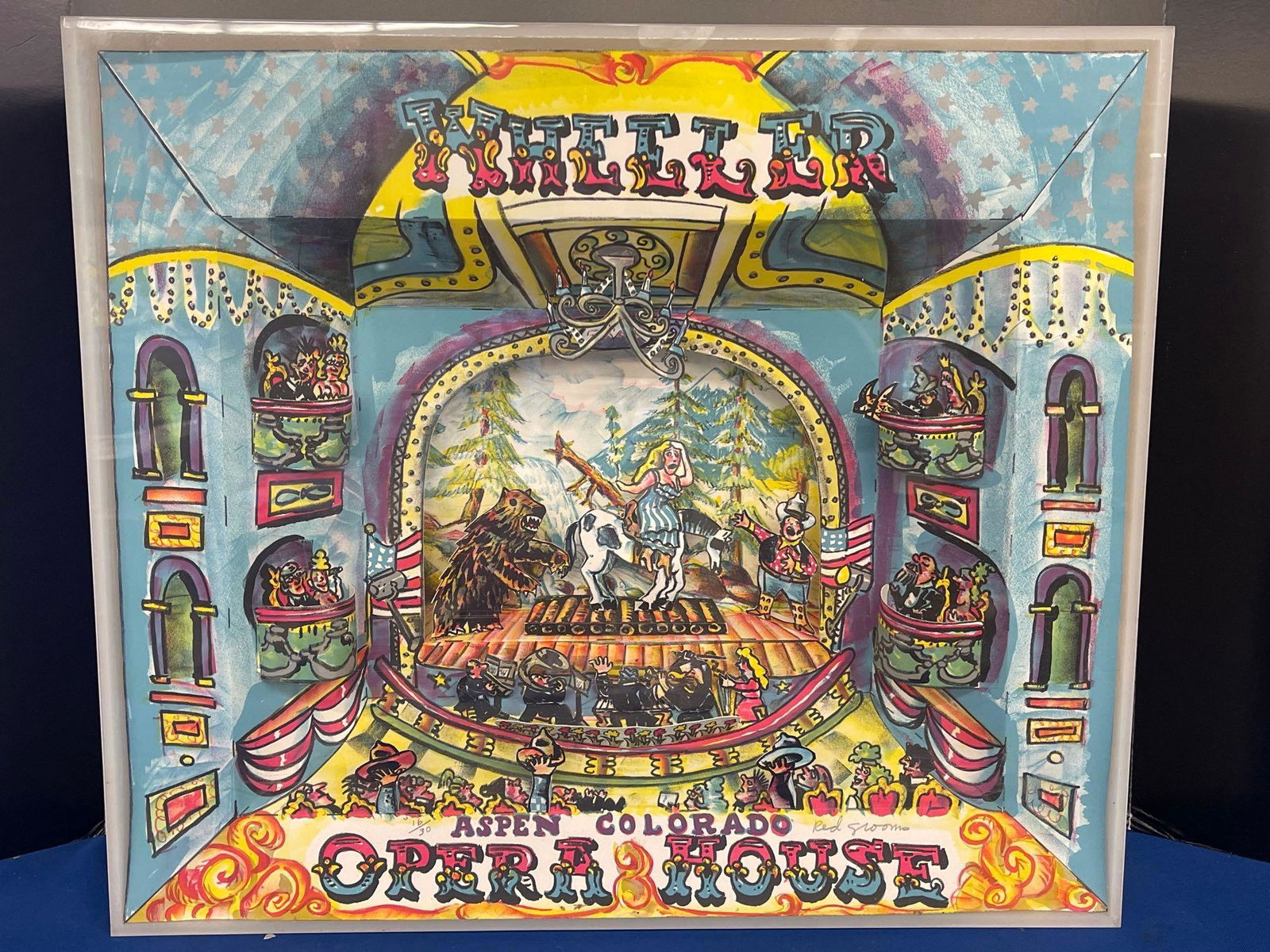 Red Grooms. Cut-out Lithograph, Aspen Colorado (1 of 7)