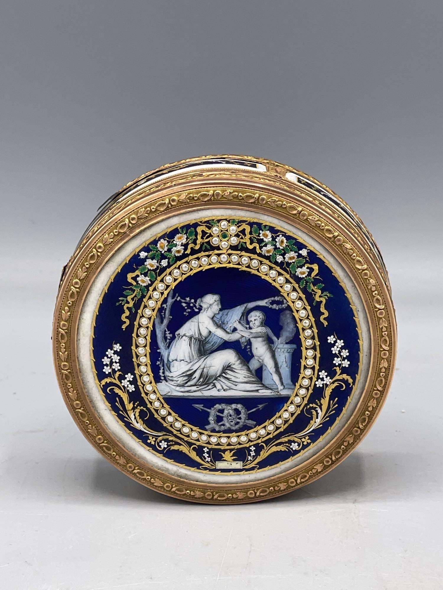 Continental Enameled Gold Snuff Box (1 of 7)