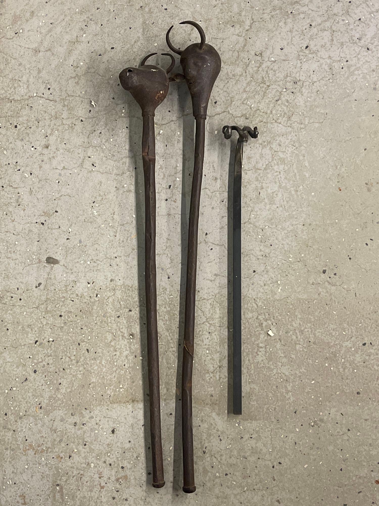 Three Figural Staffs/Walking Sticks (1 of 8)