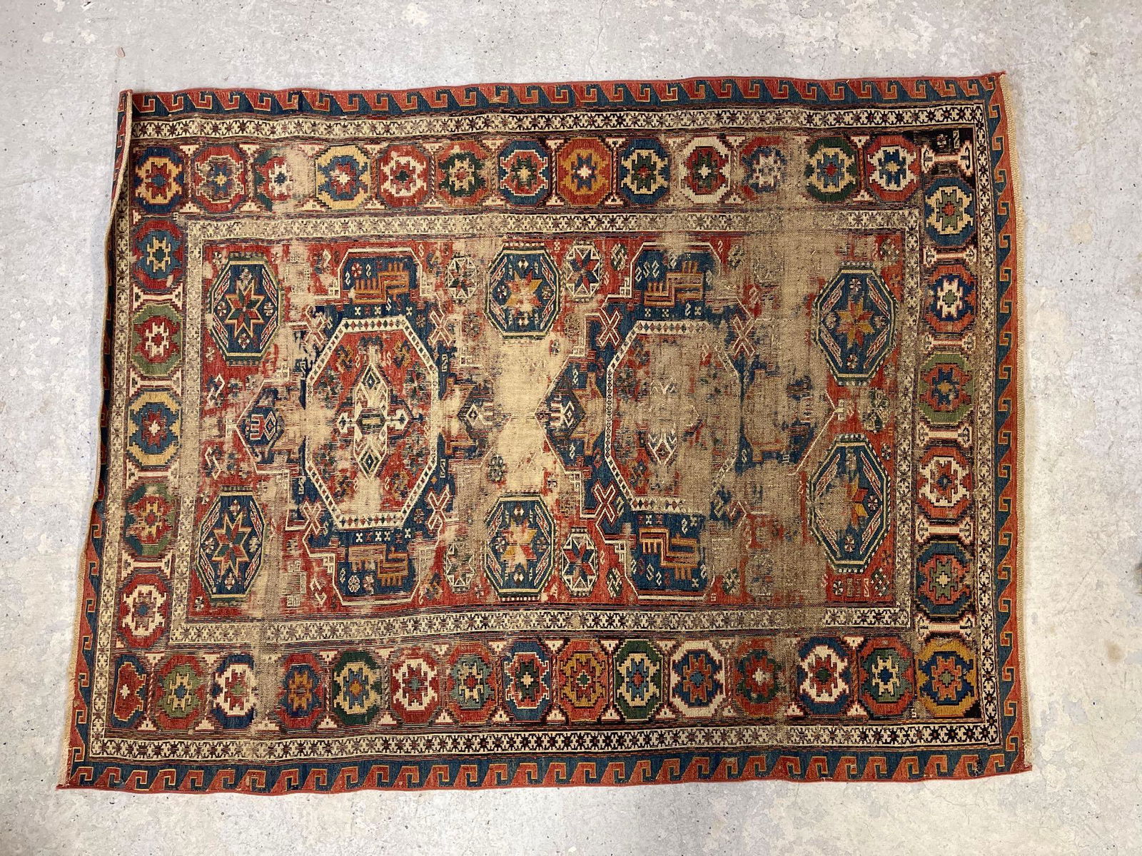 Antique Shirvan Area Carpet, 53-1/2 x 69in (1 of 4)