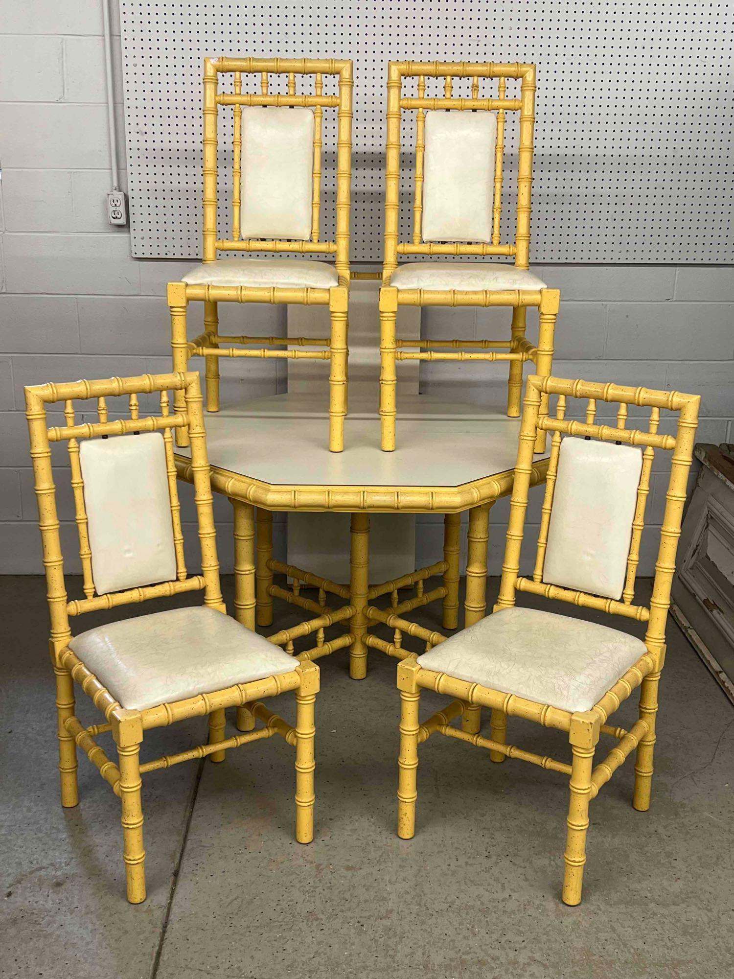 Faux Bamboo Five-piece Dining Room Suite (1 of 5)