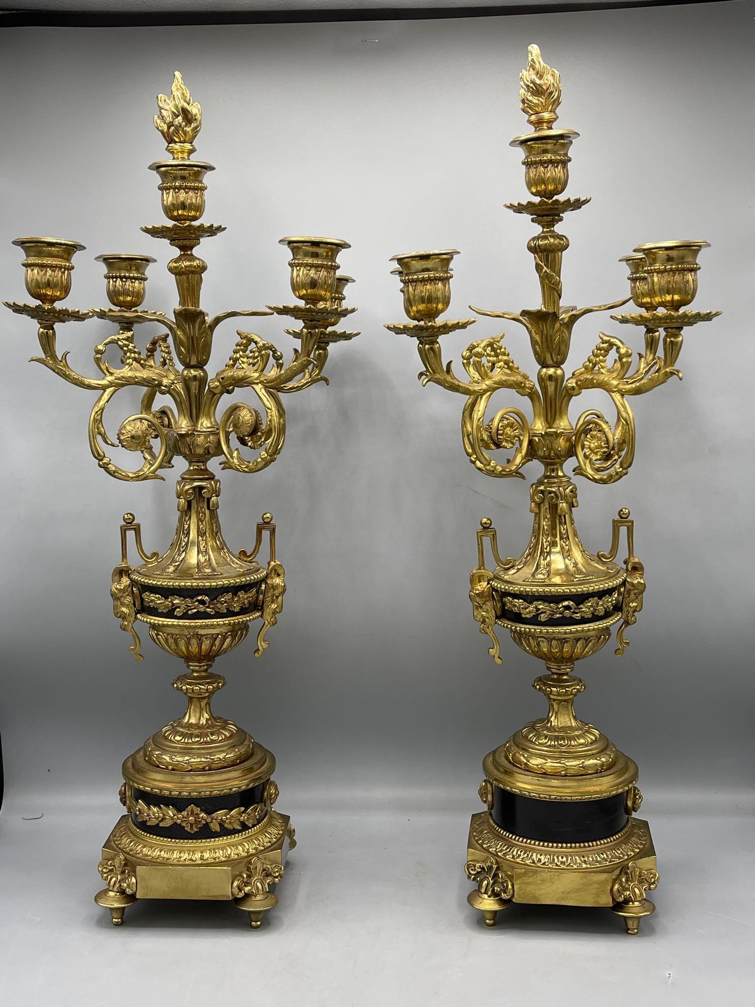 Pair of Rams Head Candelabras (1 of 5)