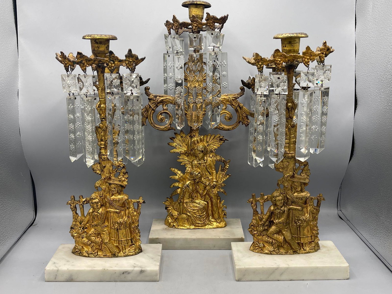 Three-piece Gilt Bronze Garniture Set (1 of 6)