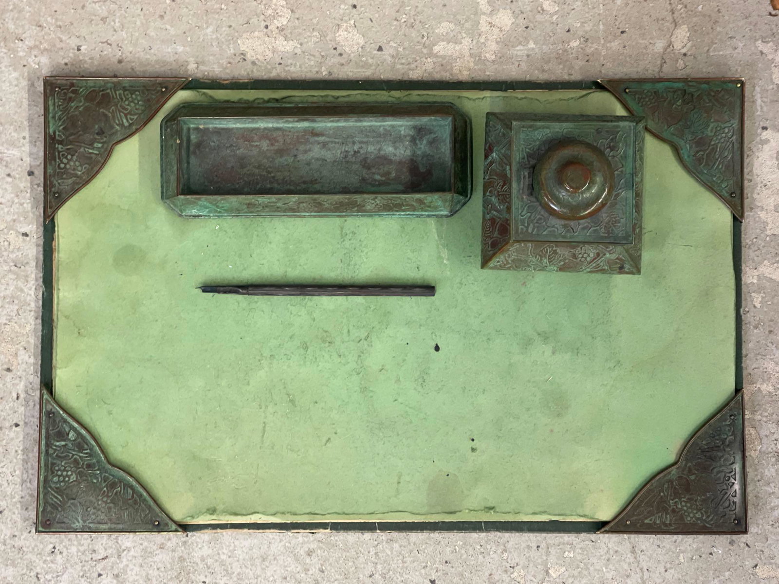 RiviÃ¨re Studios Bronze Four-piece Desk Set (1 of 8)