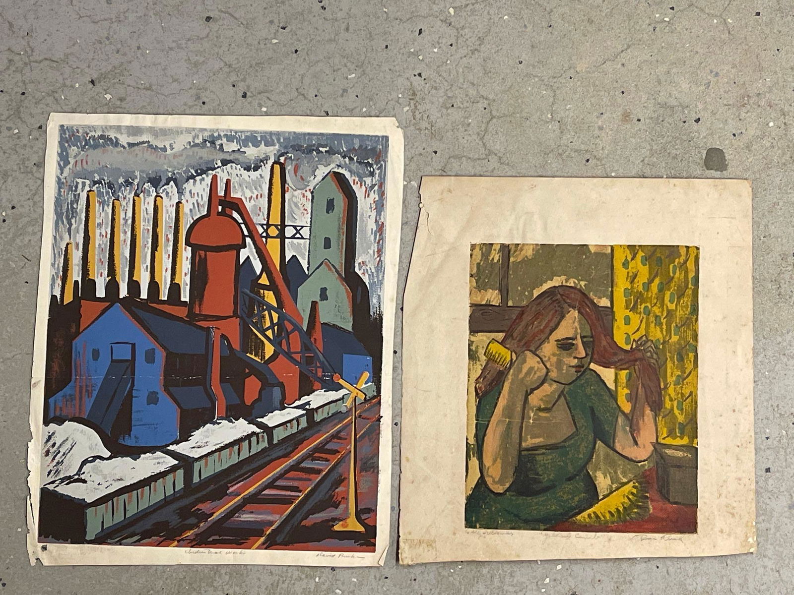 Two Signed Colorful Lithographs (1 of 9)