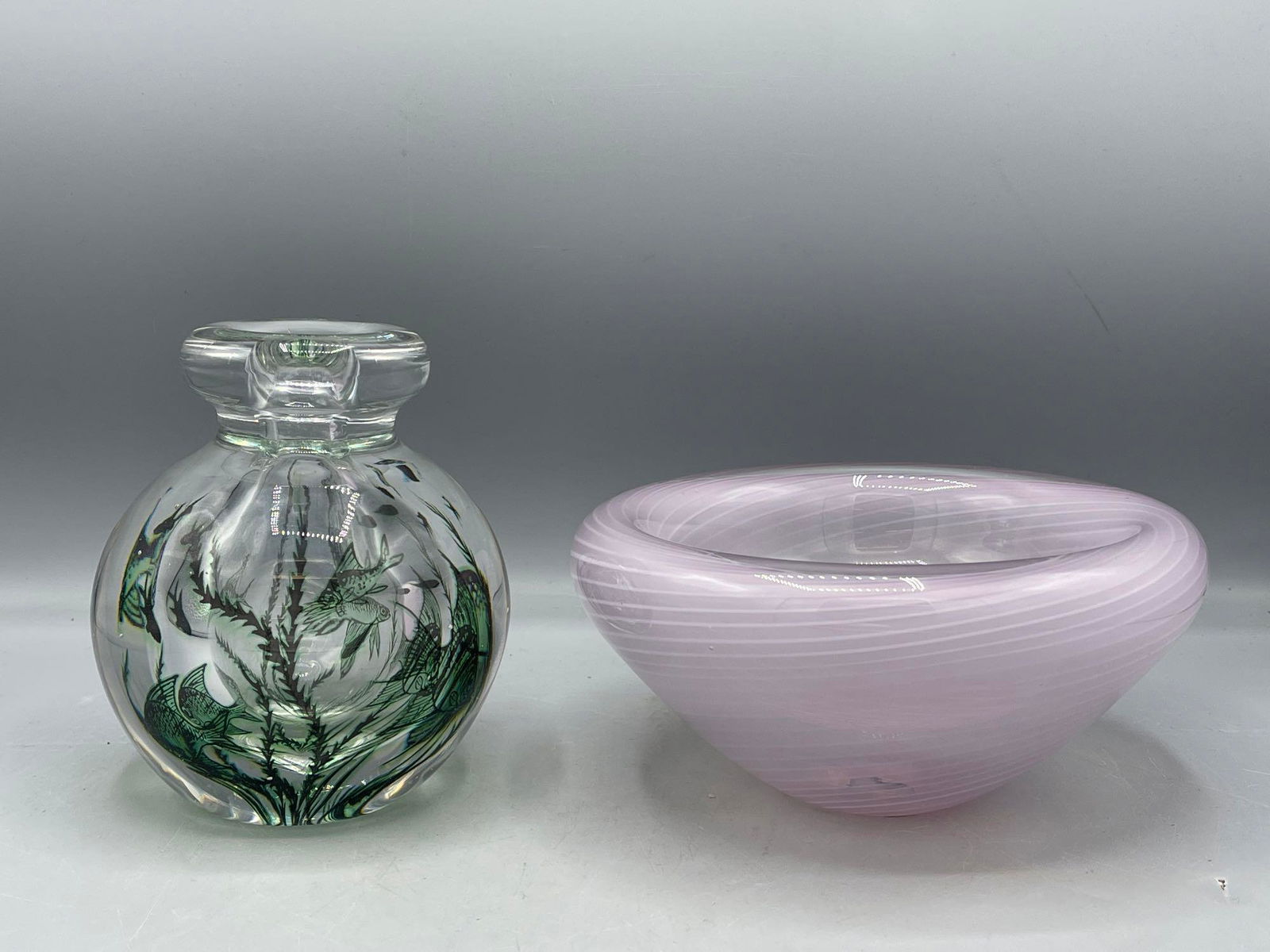 Two Pieces of Signed Art Glass (1 of 4)