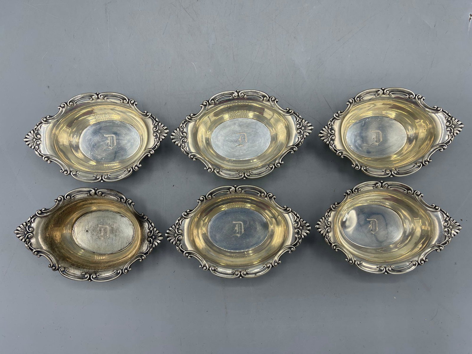 Six Sterling Salt Cellars (1 of 5)