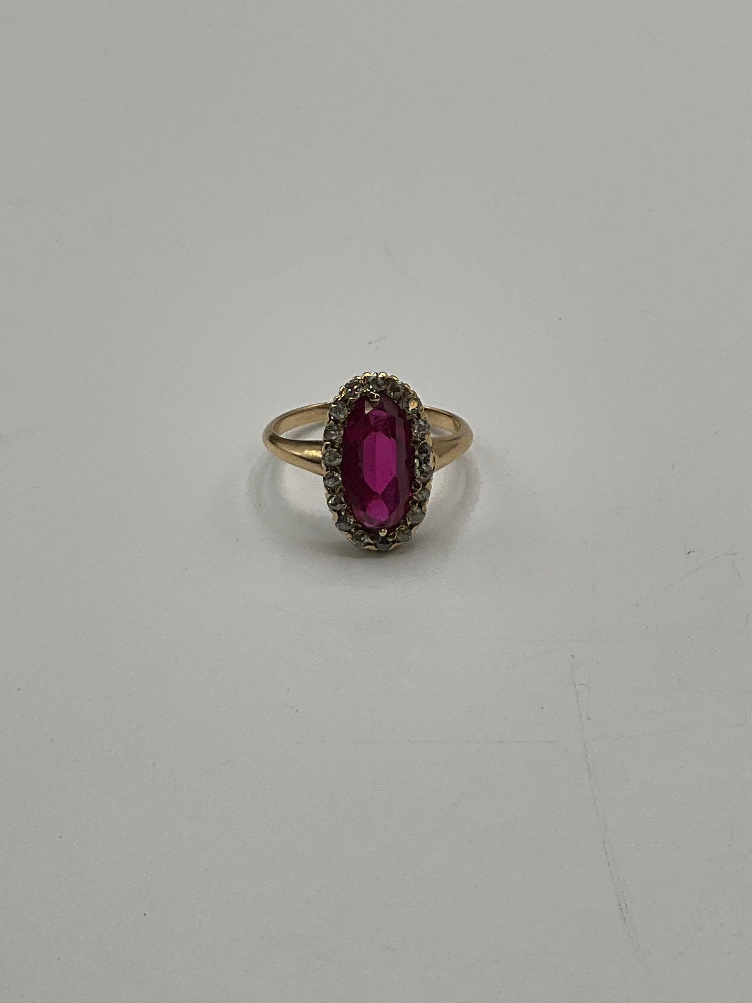 14K Ruby and Diamond Cocktail Ring (1 of 7)