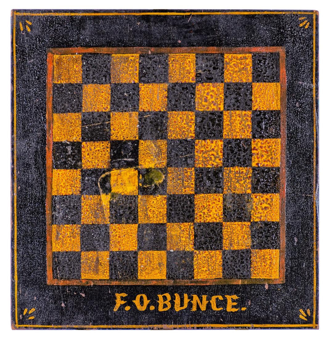 Massachusetts Folk Art Painted Game Board (1 of 2)