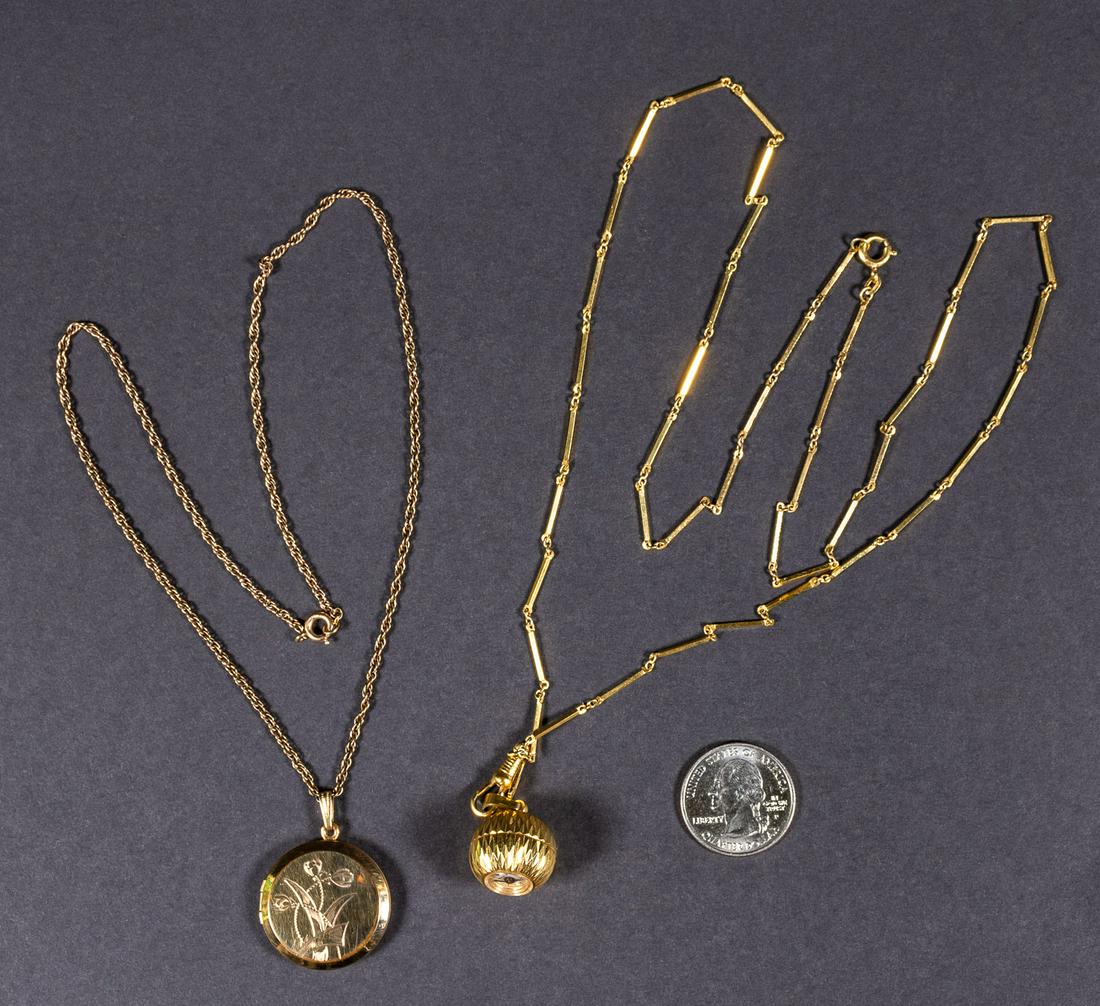 Two Gold Chains With Pendant Or Watch (1 of 2)