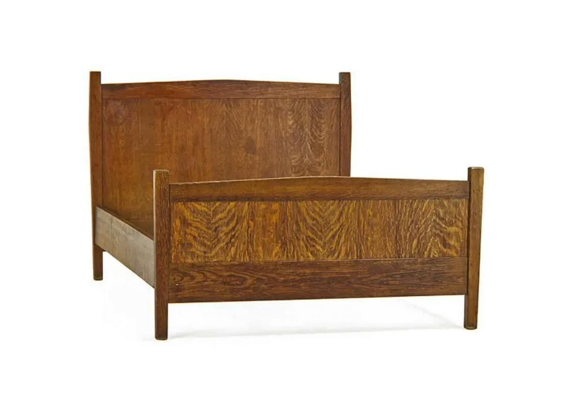 Gustav Stickley Arts & Crafts Oak Bed (1 of 12)