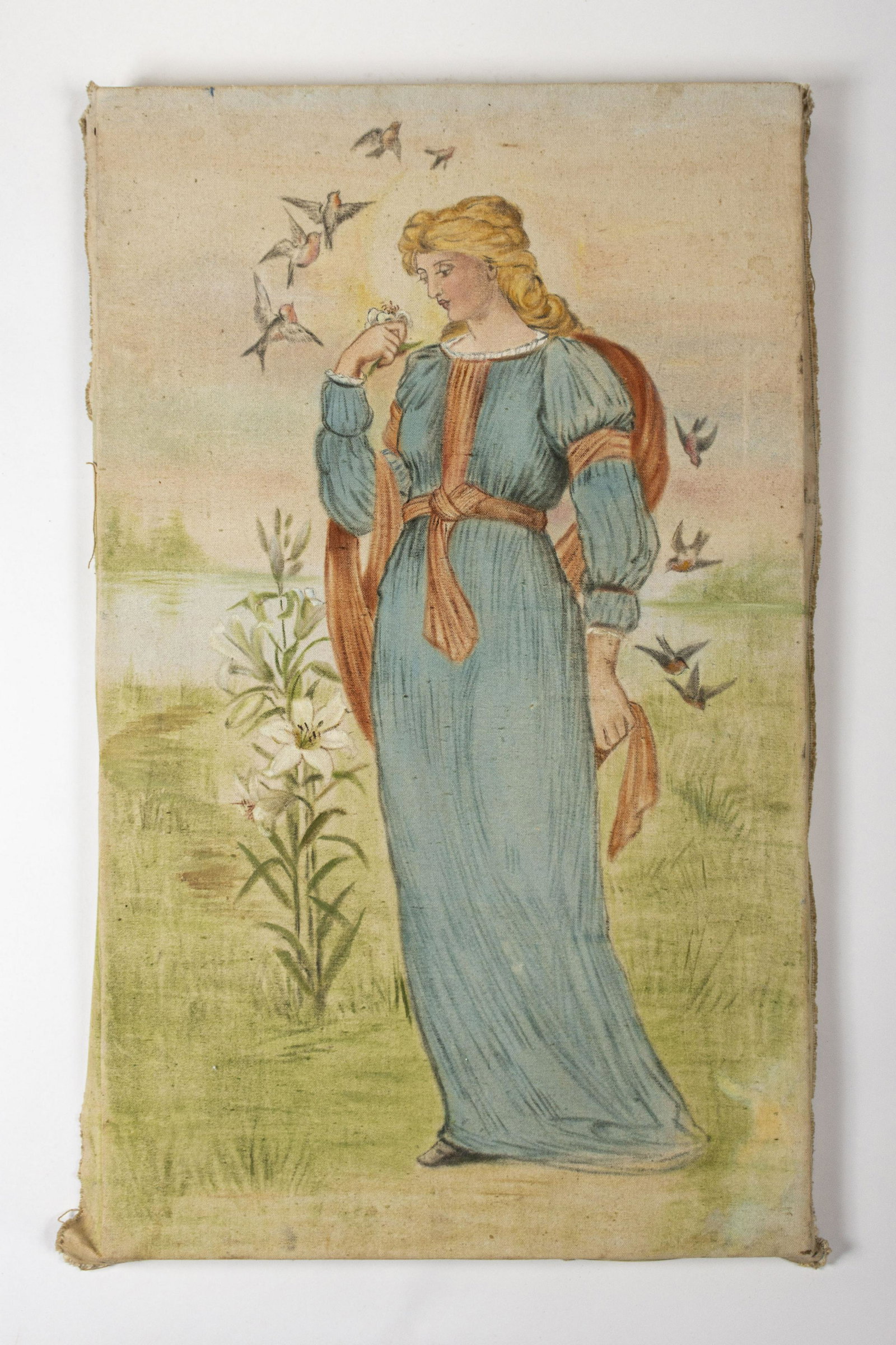 Pre-Raphaelite Style Painting On Canvas (1 of 5)
