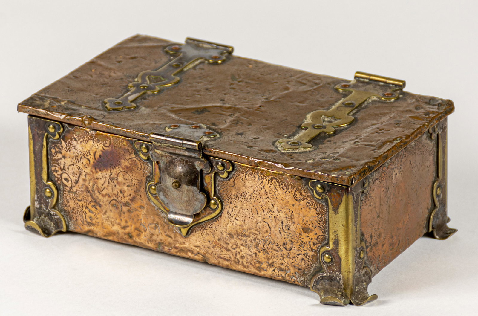English Arts & Crafts Copper & Brass Jewel Box (1 of 9)