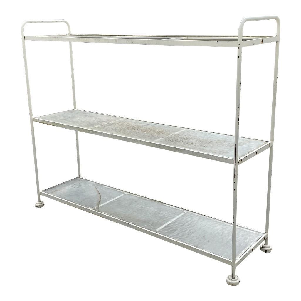 Vintage White Enamel Shelf by Russell Woodard - #2 (1 of 9)