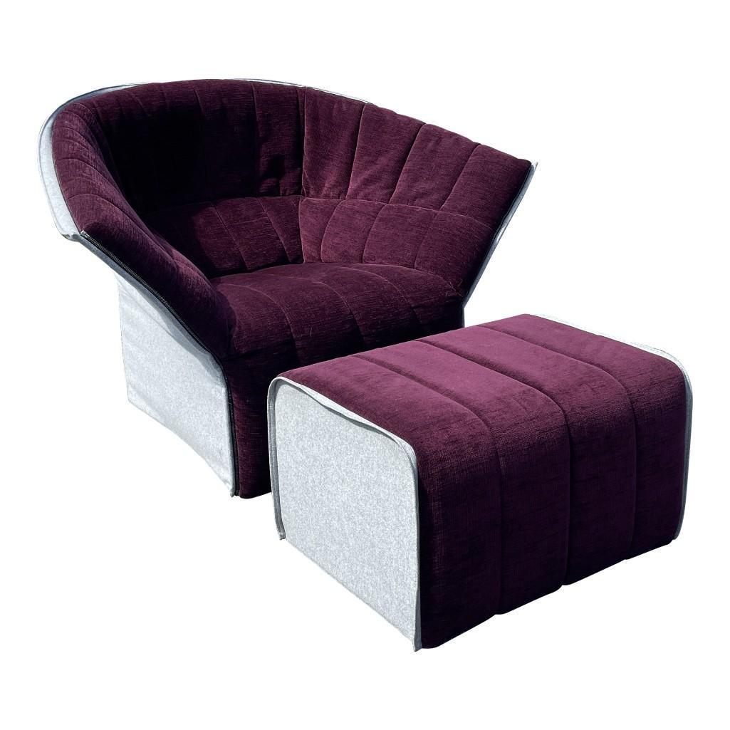 Ligne Roset Moel Lounge Chair and Ottoman (1 of 9)