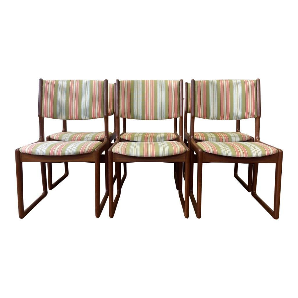 Six Mid-Century Modern Teakwood Dining Chairs (1 of 13)