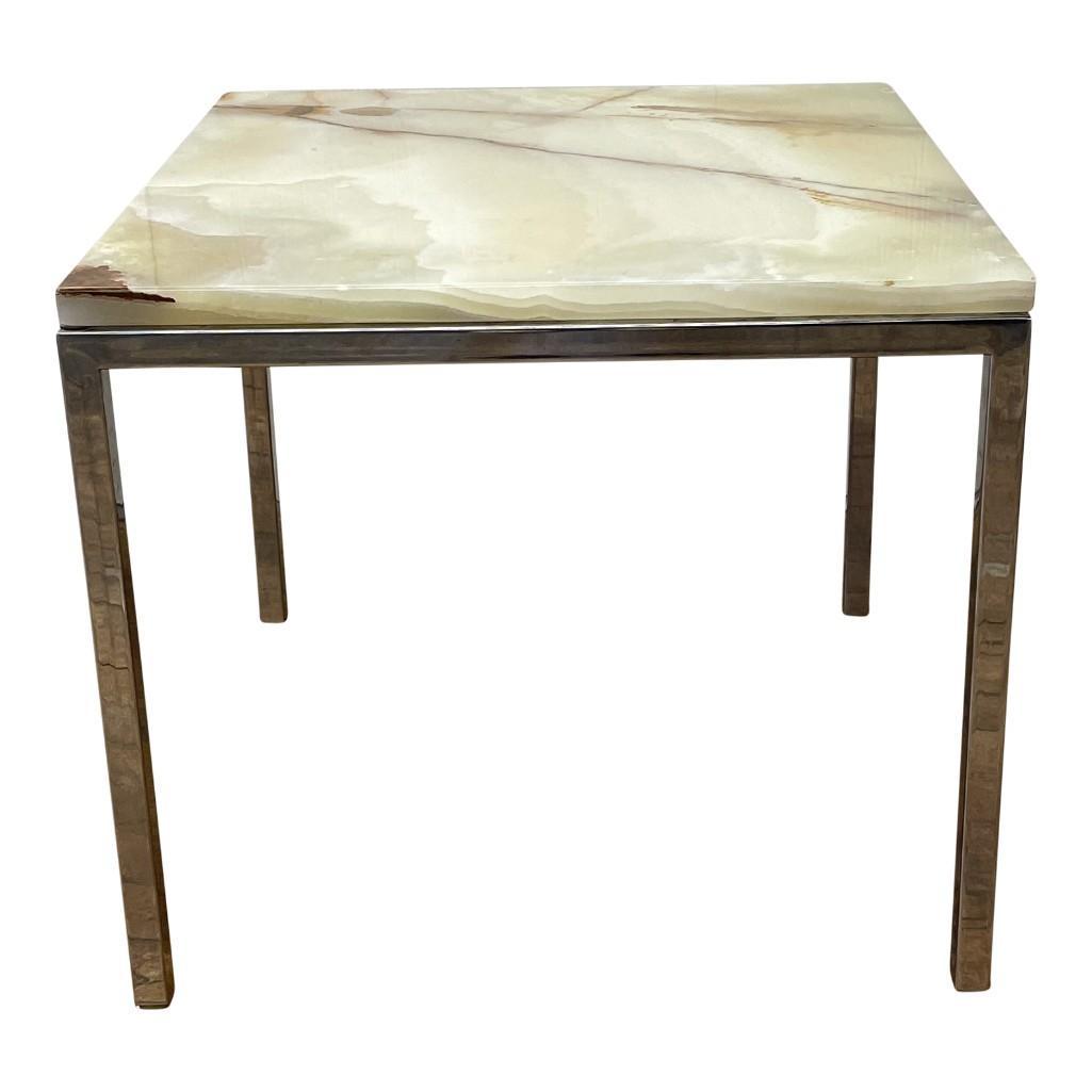 1950s Florence Knoll Style Marble End Table (1 of 9)