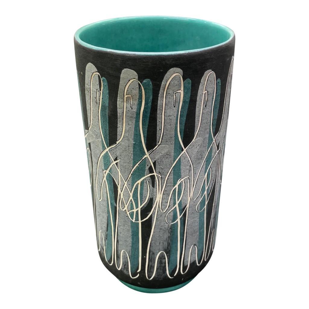 Chalice California Pottery "Mardi Gras" Vase (1 of 7)