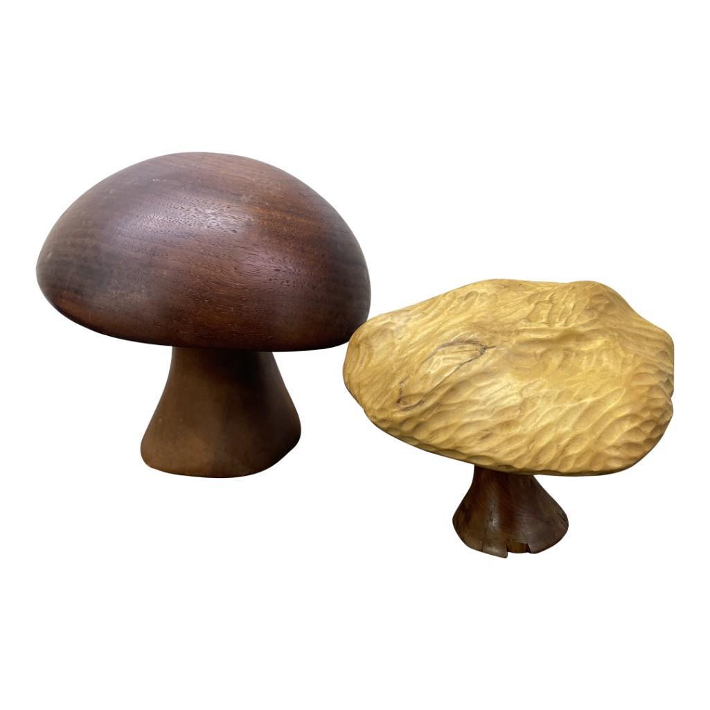 James Camp Wooden Mushroom Sculptures, Circa 1970s (1 of 8)