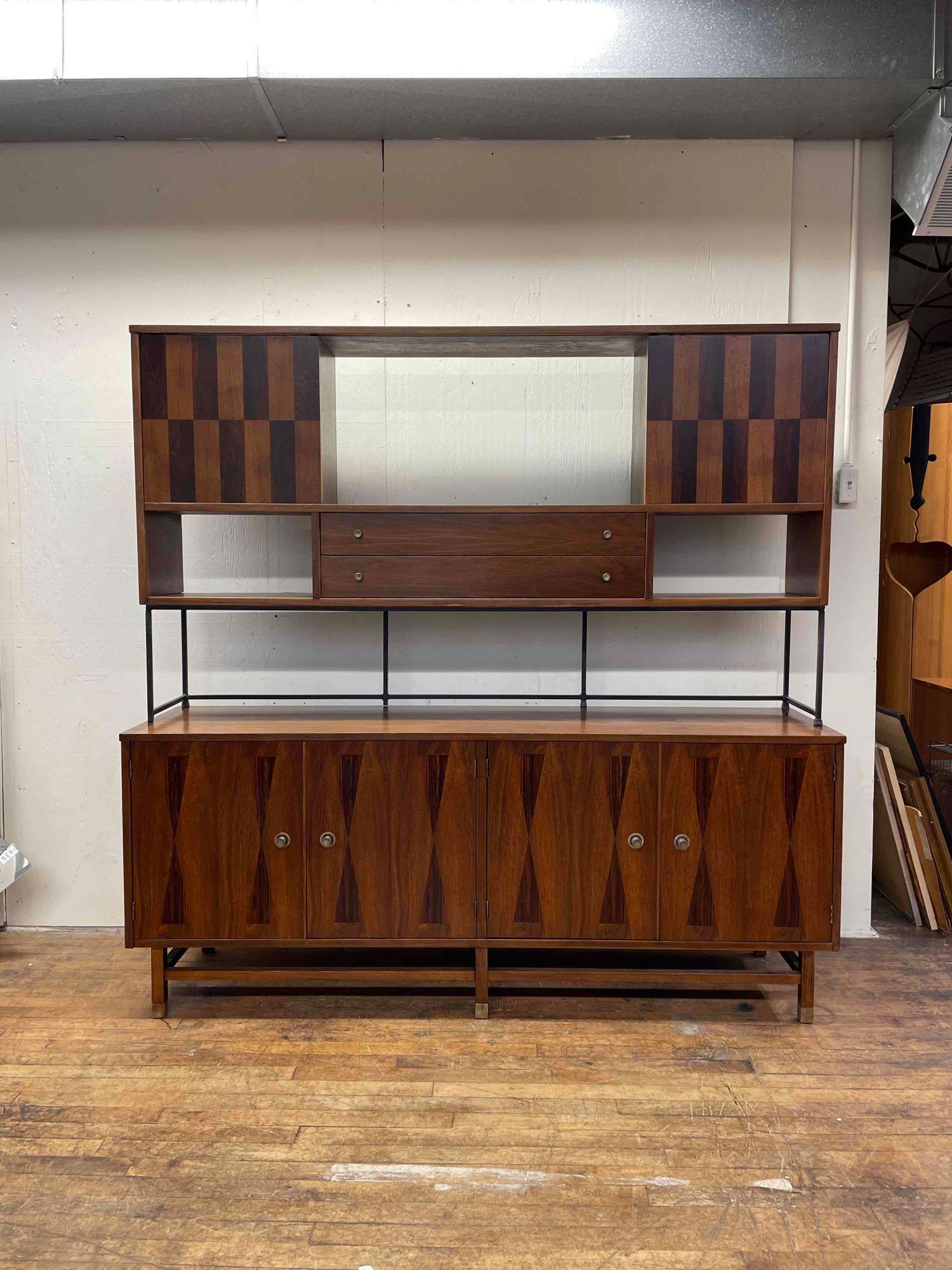 Stanley Mid Century Tuxedo Sideboard Credenza (1 of 20)