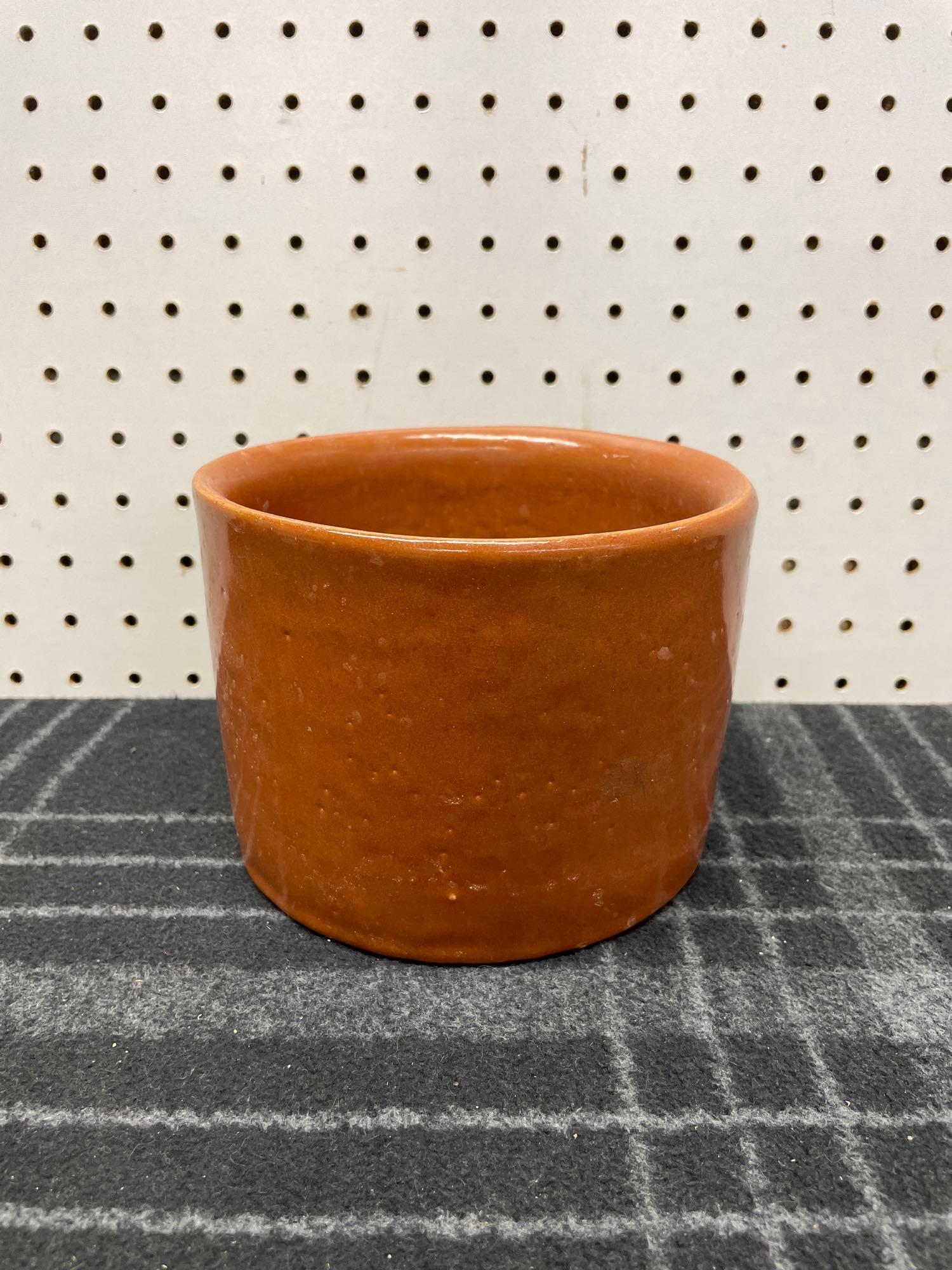 Rust Orange Gainey Pottery Planter (1 of 7)