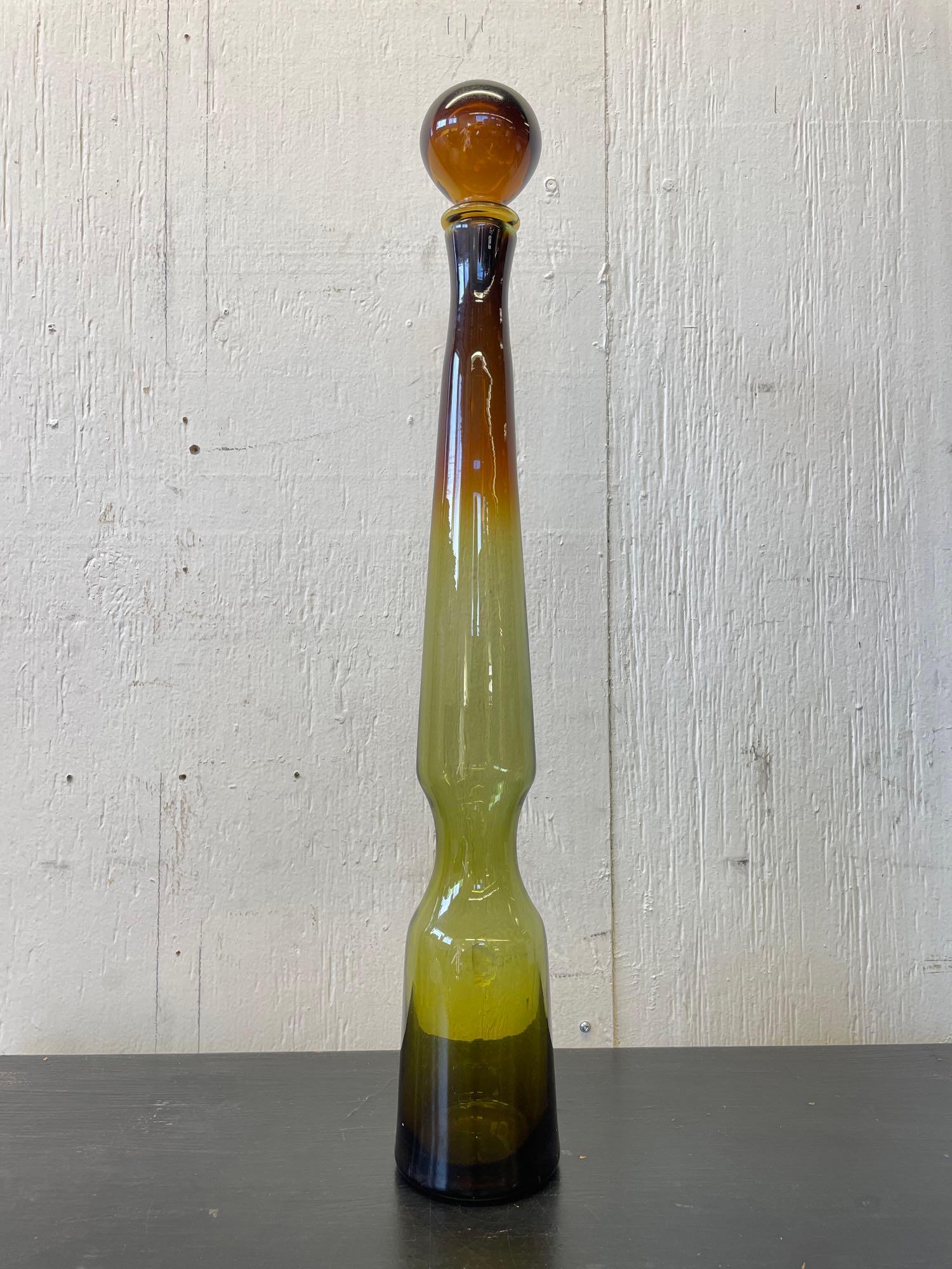 Wayne Husted Greenwich Flint Craft Glass Decanter (1 of 7)