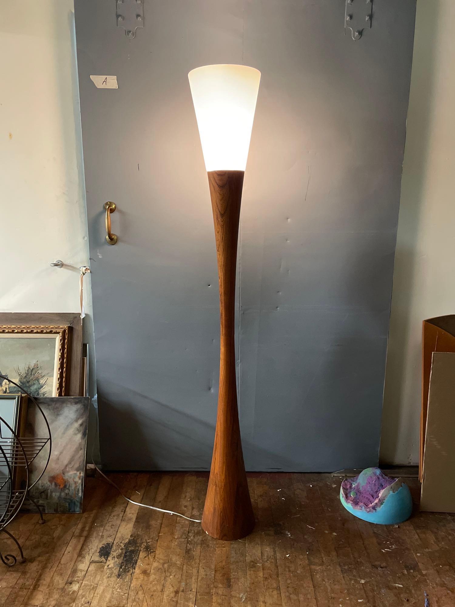 Mid-Century Style Teakwood Floor Lamp (1 of 11)