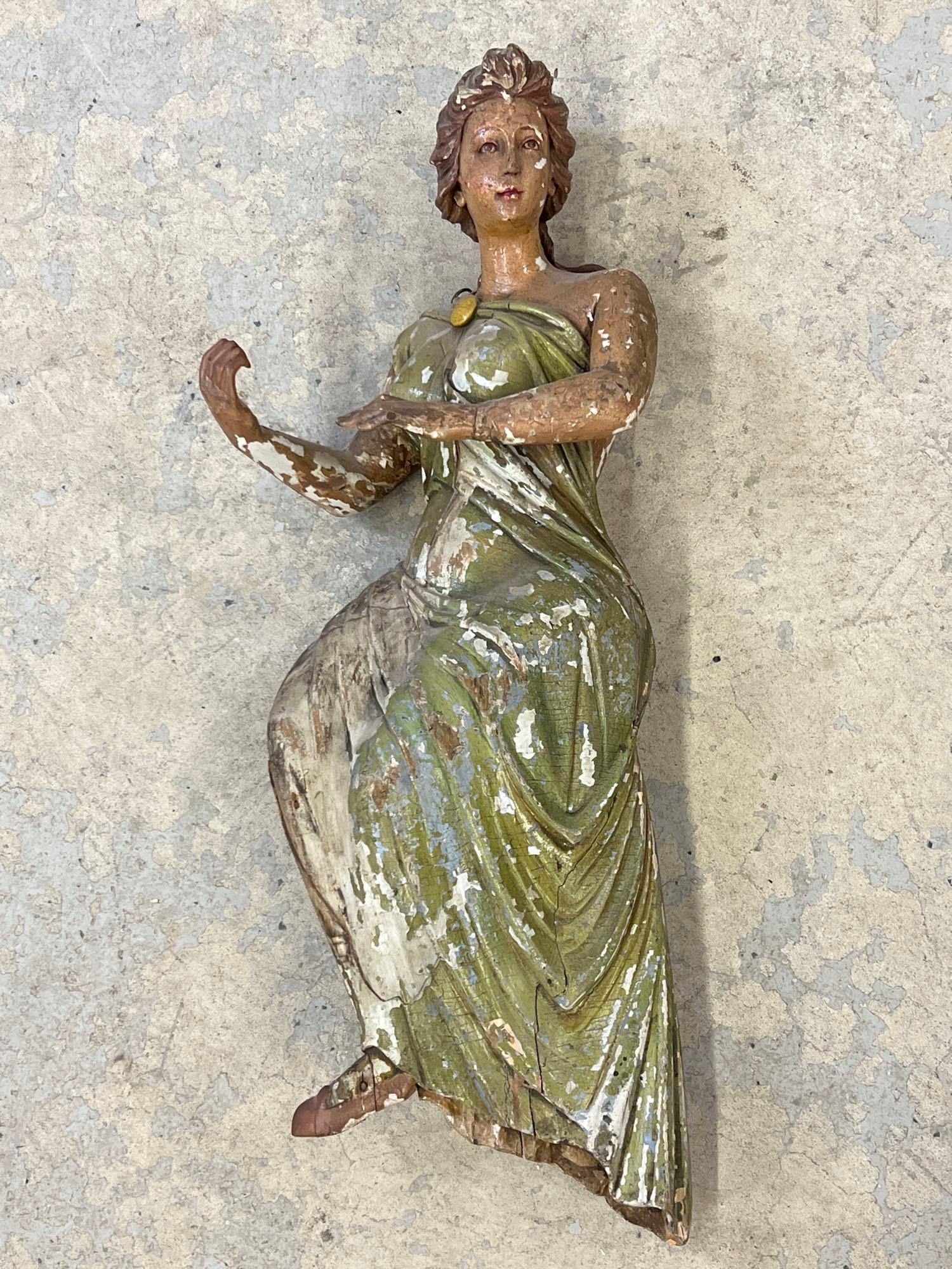 Carved and Painted Wood Masthead Figure (1 of 6)