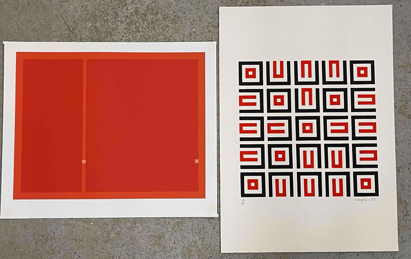 Two Signed Lithographs: Calderara & Mengolini (1 of 5)