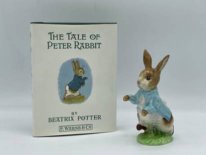 Beswick Beatrix Potter Peter Rabbit: Beatrix Potter's "Peter Rabbit" F. Warne & Co. Ltd. Copyright 1948. Includes a second variation porcelain Peter Rabbit by Beswick England, and "The Tale of Peter Rabbit" book by Beatrix Potter. Has