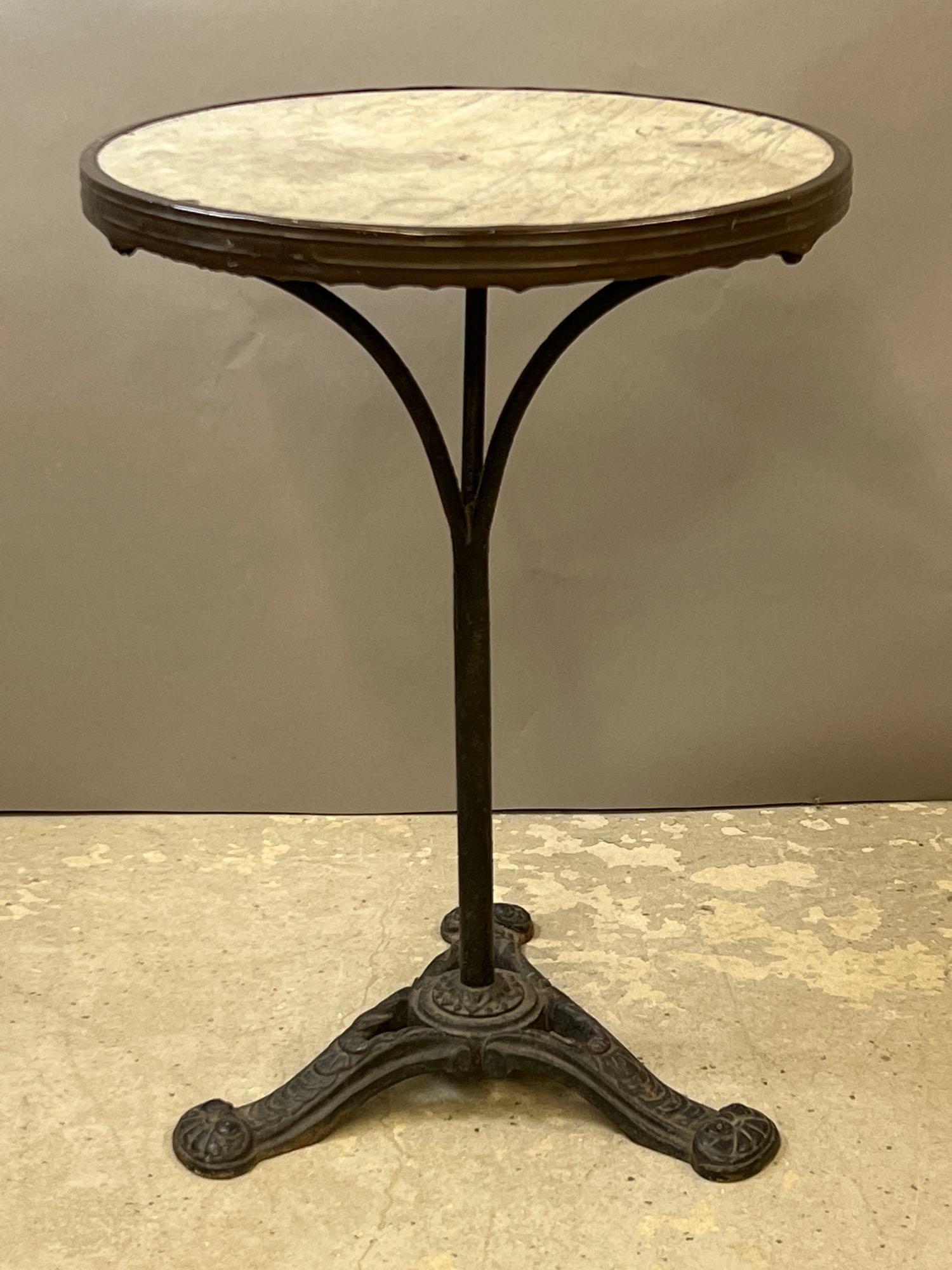 French Marble-top Bistro Table (1 of 5)