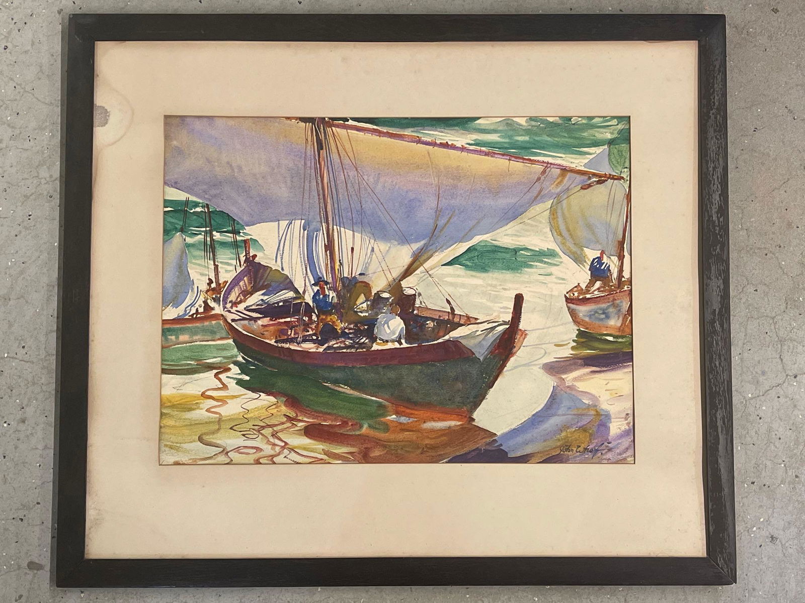 John Whorf. Watercolor, Ships (1 of 4)