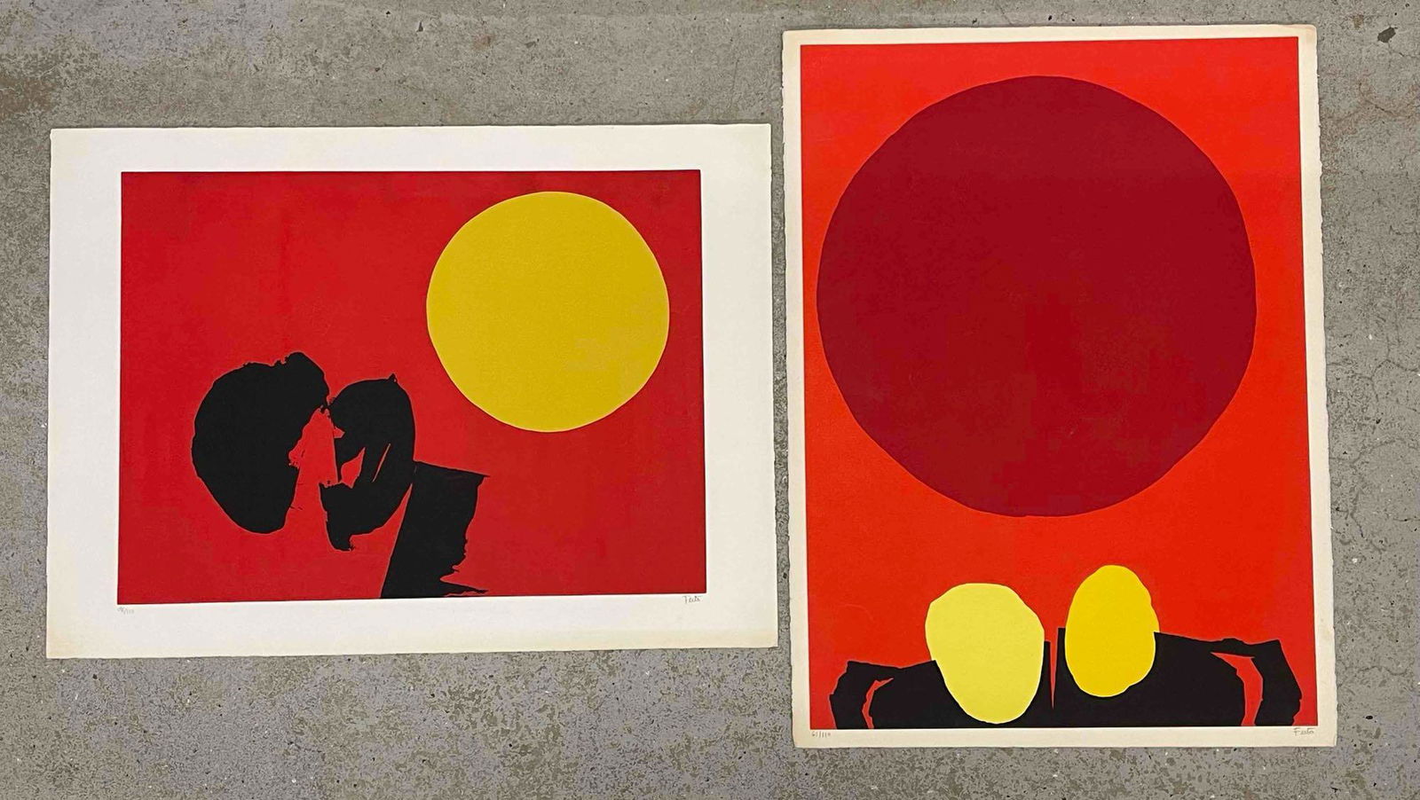 Two Luis Feito Signed Lithographs, Circulo Series (1 of 8)