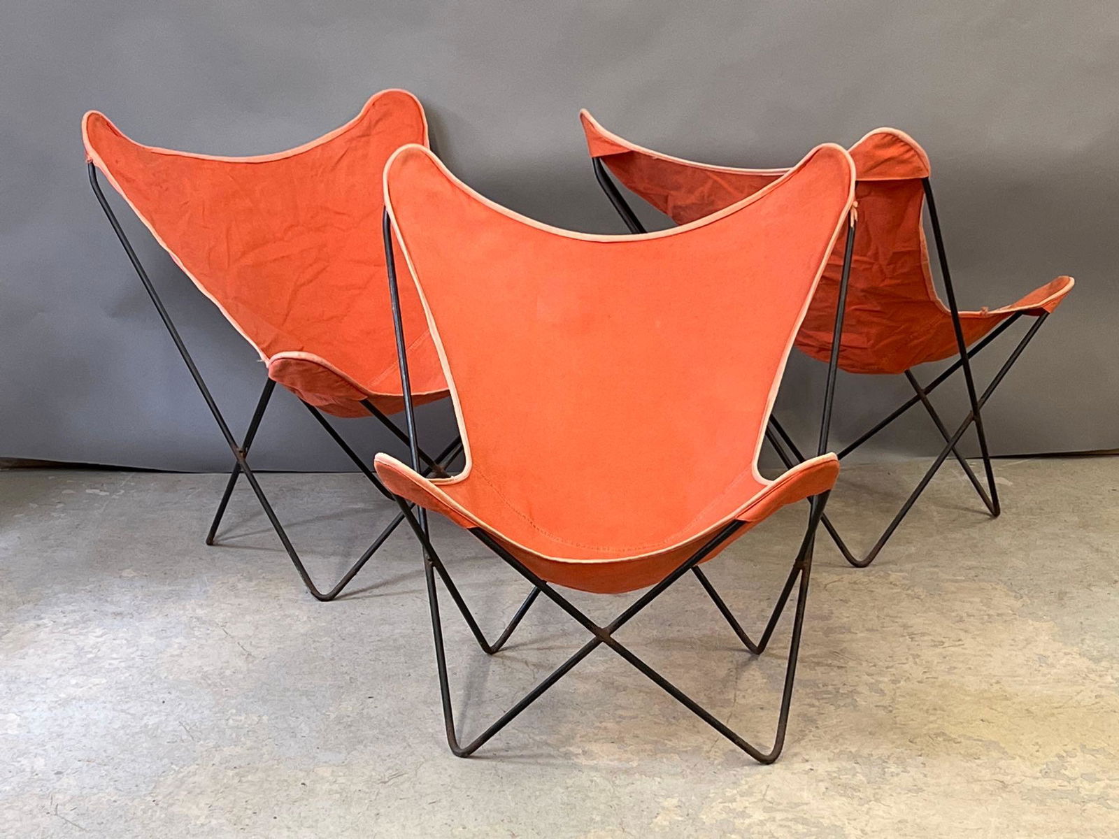 Three Attributed Hardoy Butterfly Chairs (1 of 6)