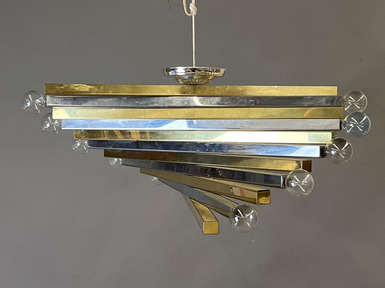 Gaetano Sciolari Spiral Flush Chandelier (1 of 4)