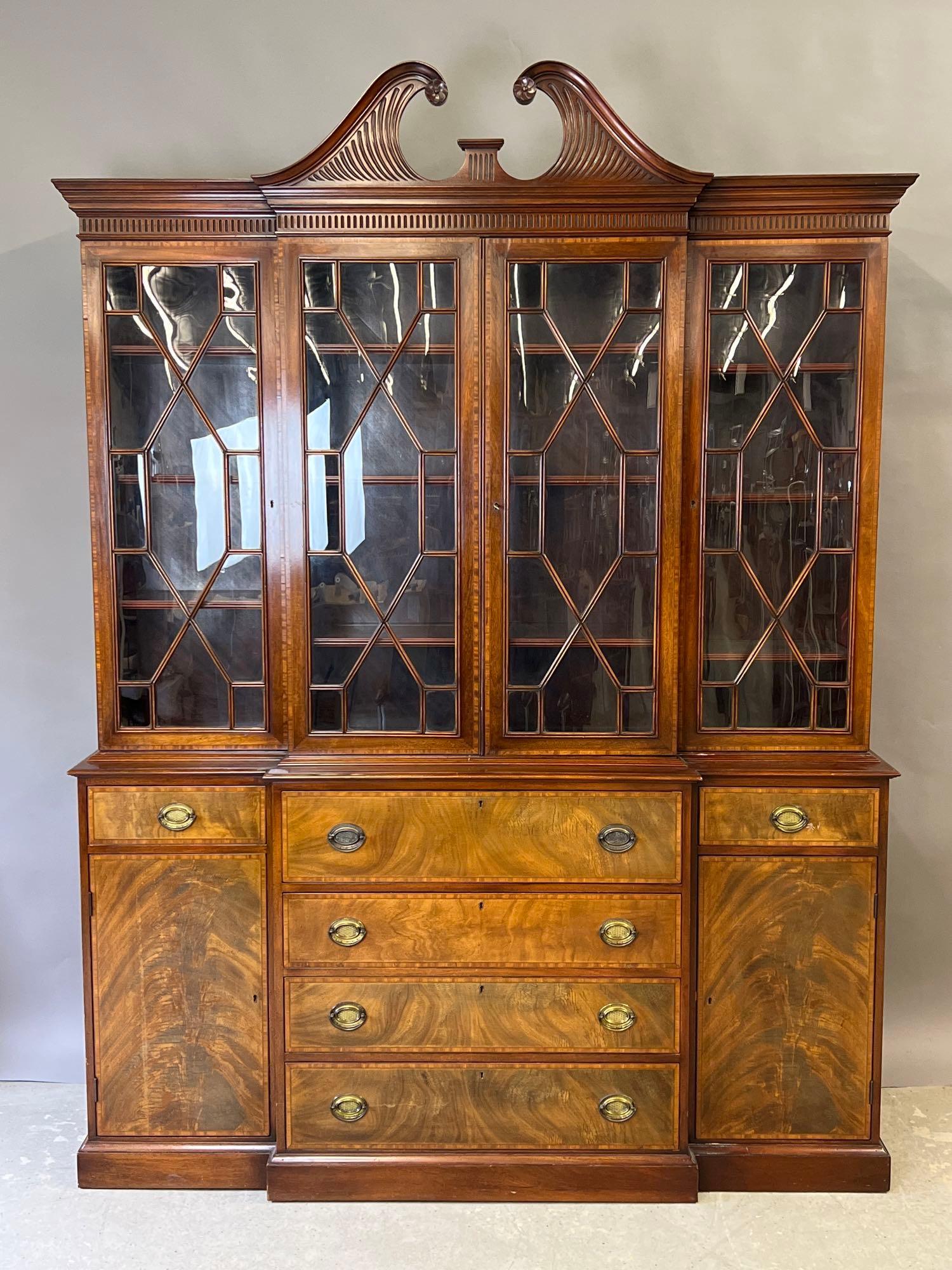 Beacon Hill Mahogany Breakfront China Cabinet (1 of 5)