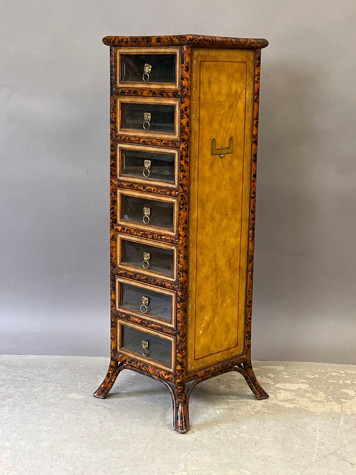 Maitland Smith Leather-Embossed Lingerie Chest (1 of 6)