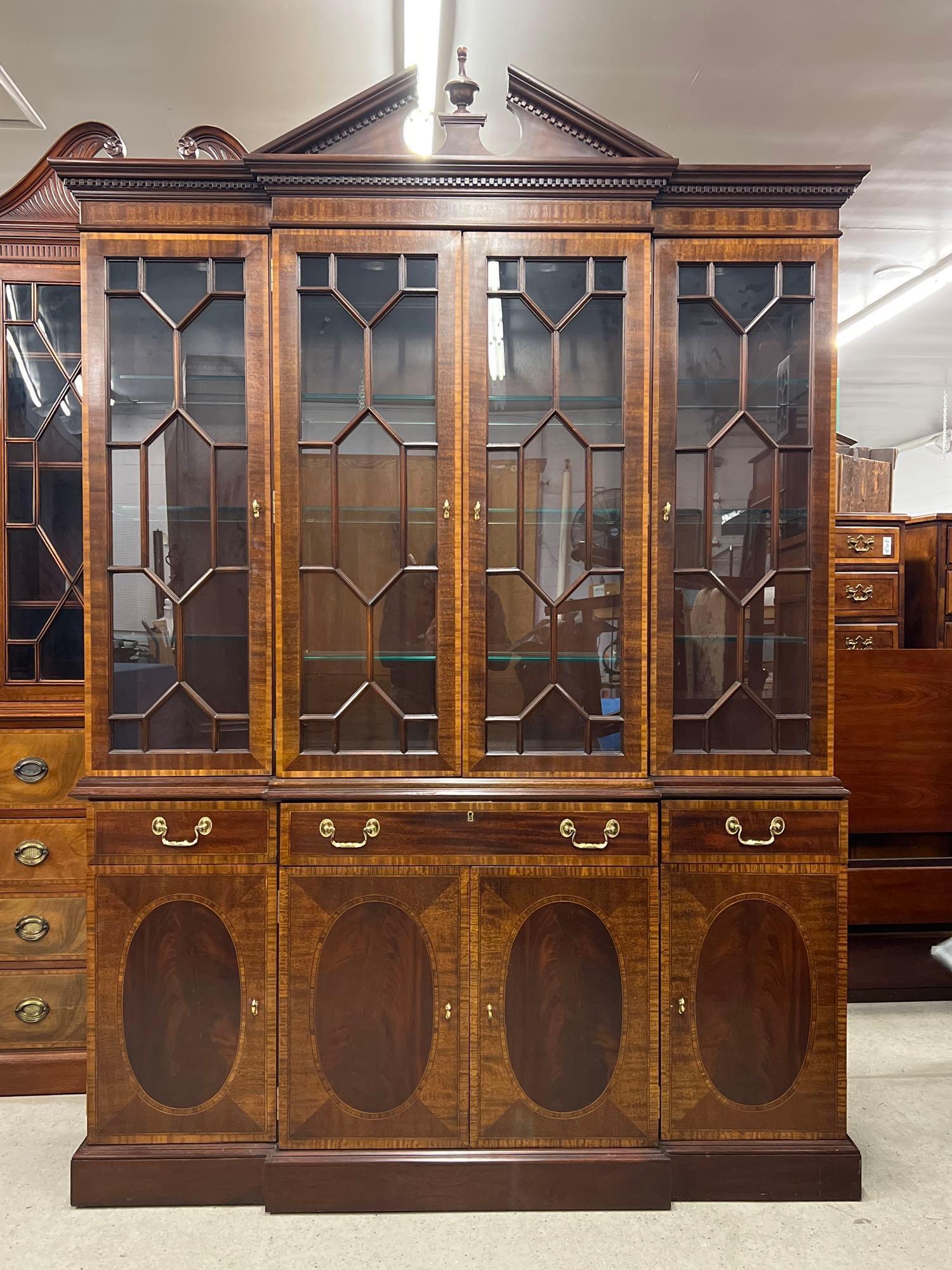 Councill Chippendale-style Mahogany Breakfront (1 of 6)