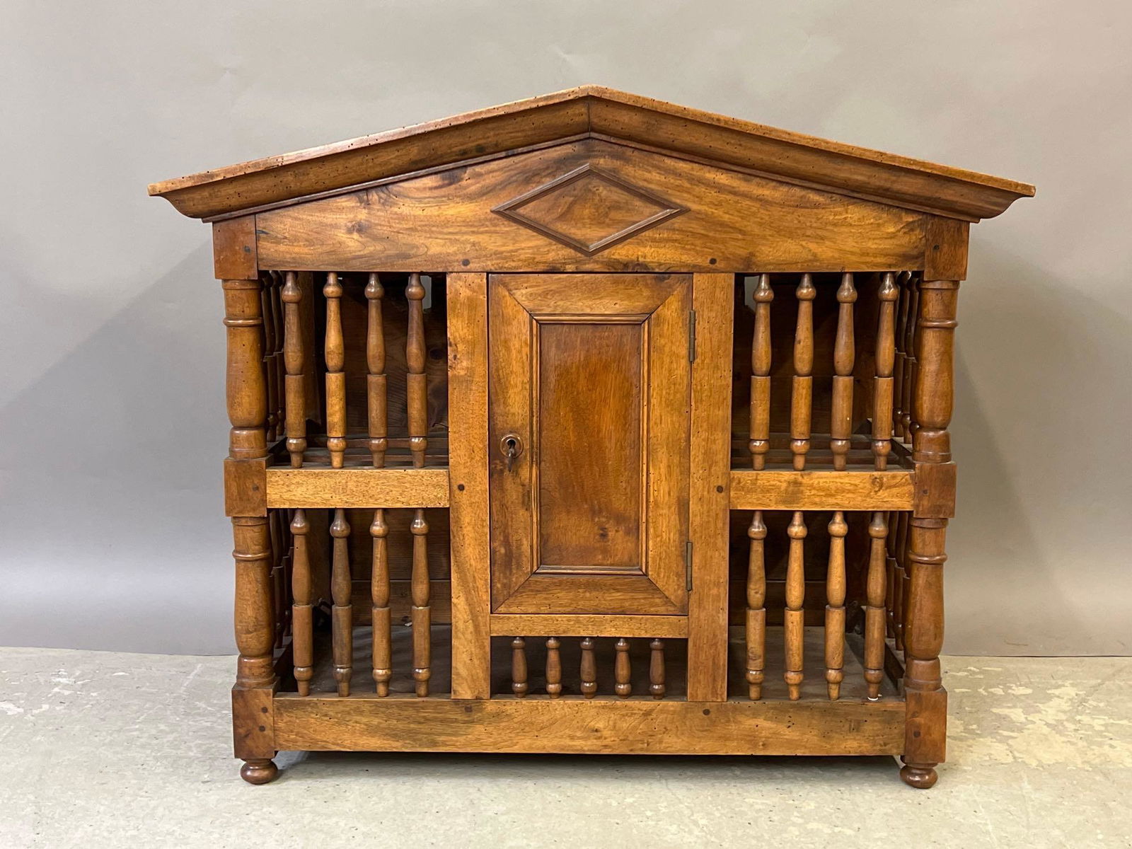 French Provincial Carved Panetiere (1 of 6)