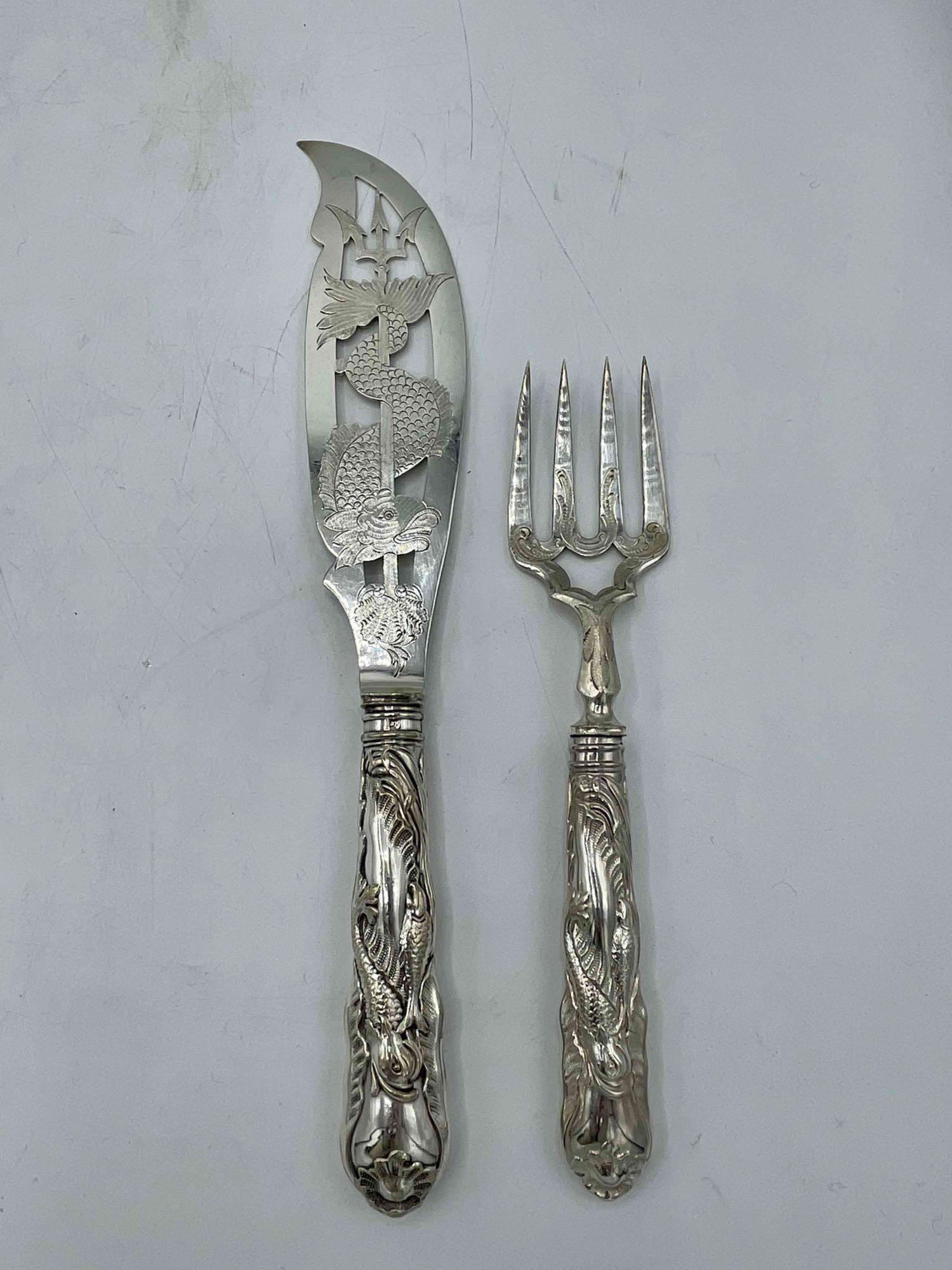 James Nasmythe Sterling-Handled Fish Service (1 of 6)