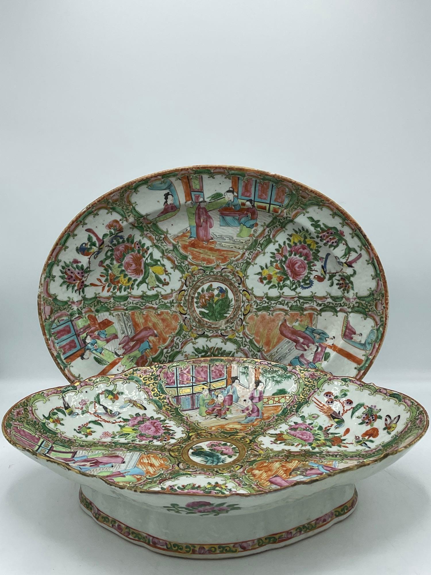 Two Pieces of Chinese Rose Medallion Porcelain (1 of 9)