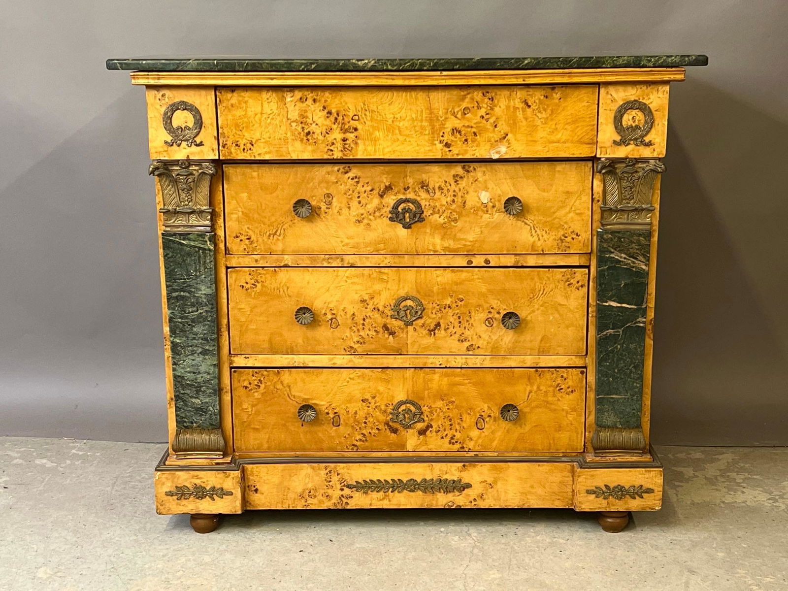 French Empire-style Marble Top Chest (1 of 7)