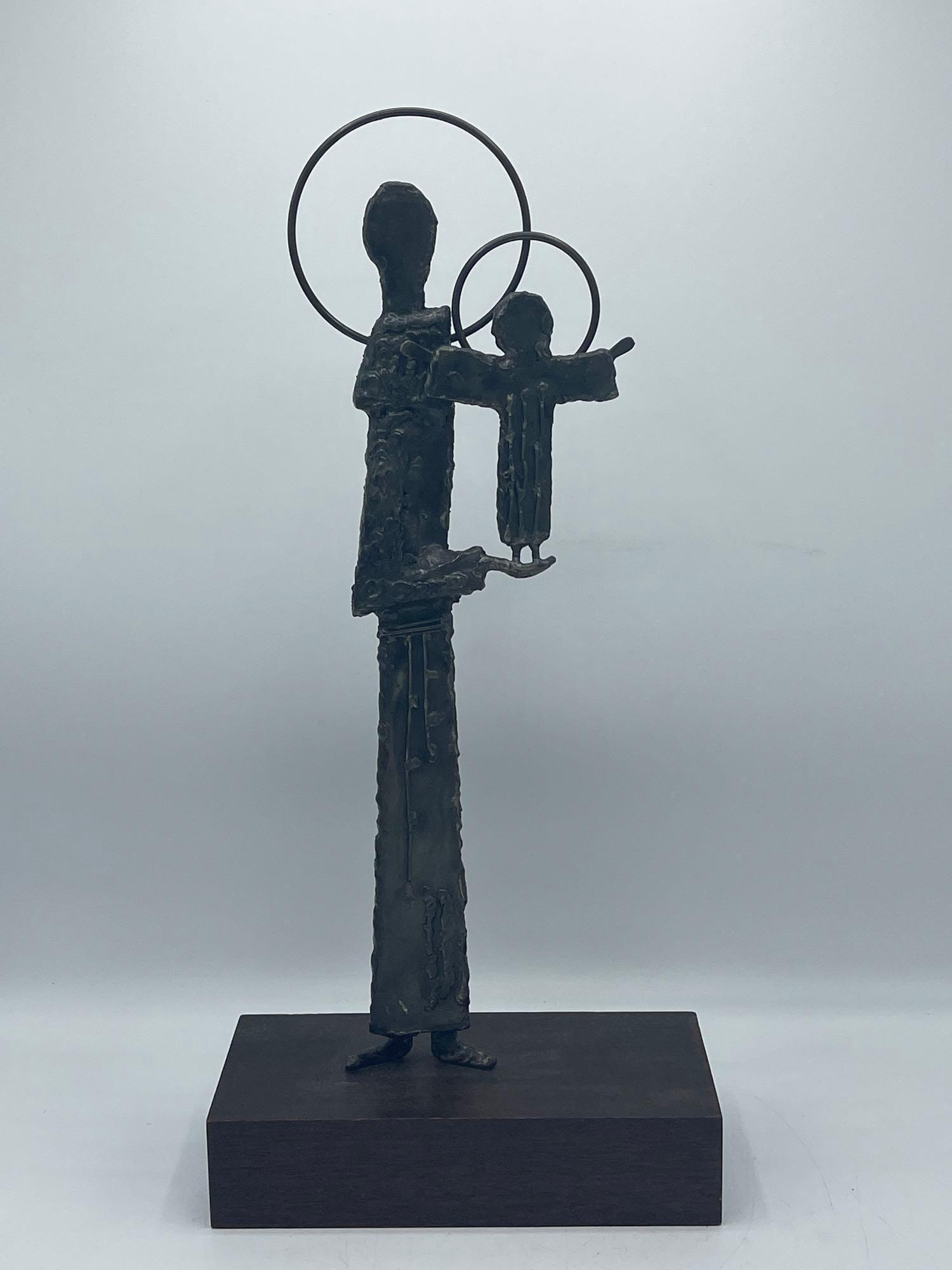 Emaus Signed Bronze Brutalist Sculpture (1 of 4)