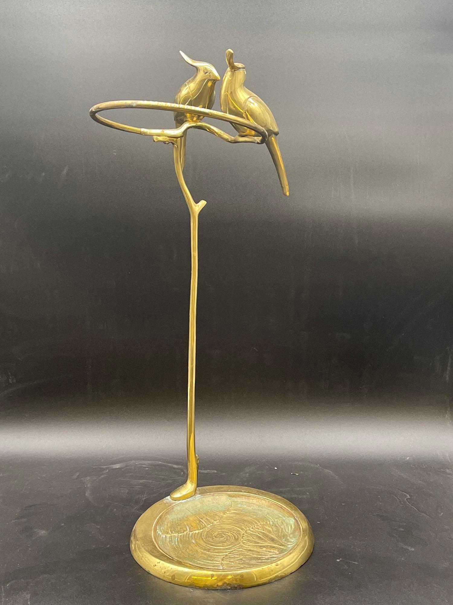 Brass Cockatoo Umbrella Stand (1 of 3)