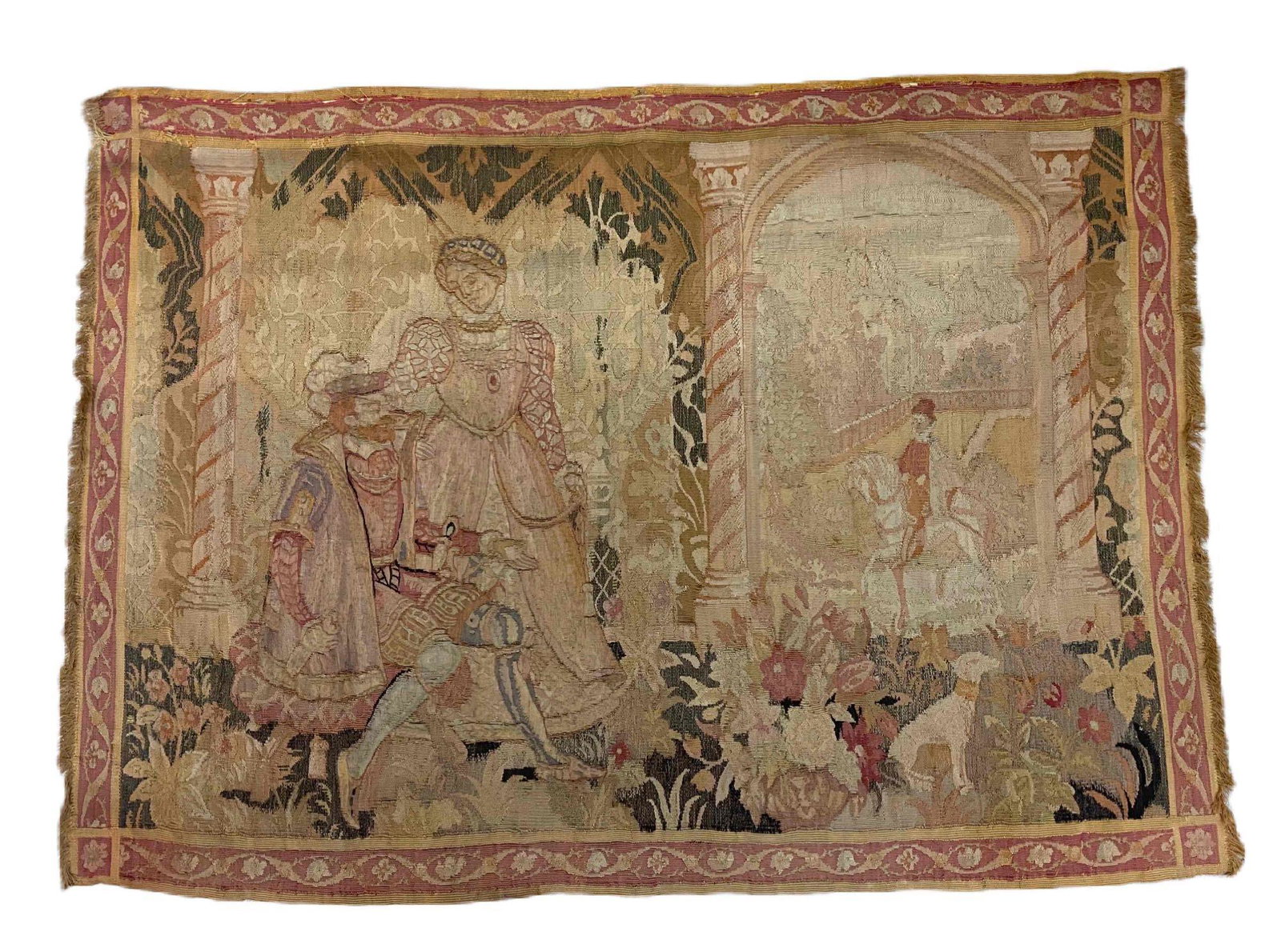 Continental Woven Figural Tapestry (1 of 6)