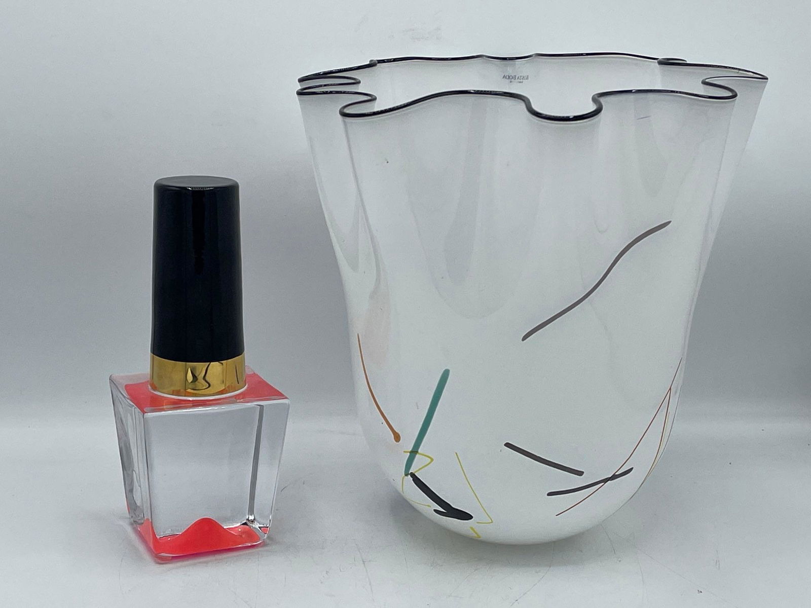 Kosta Boda Vase and Nail Polish Bottle (1 of 7)