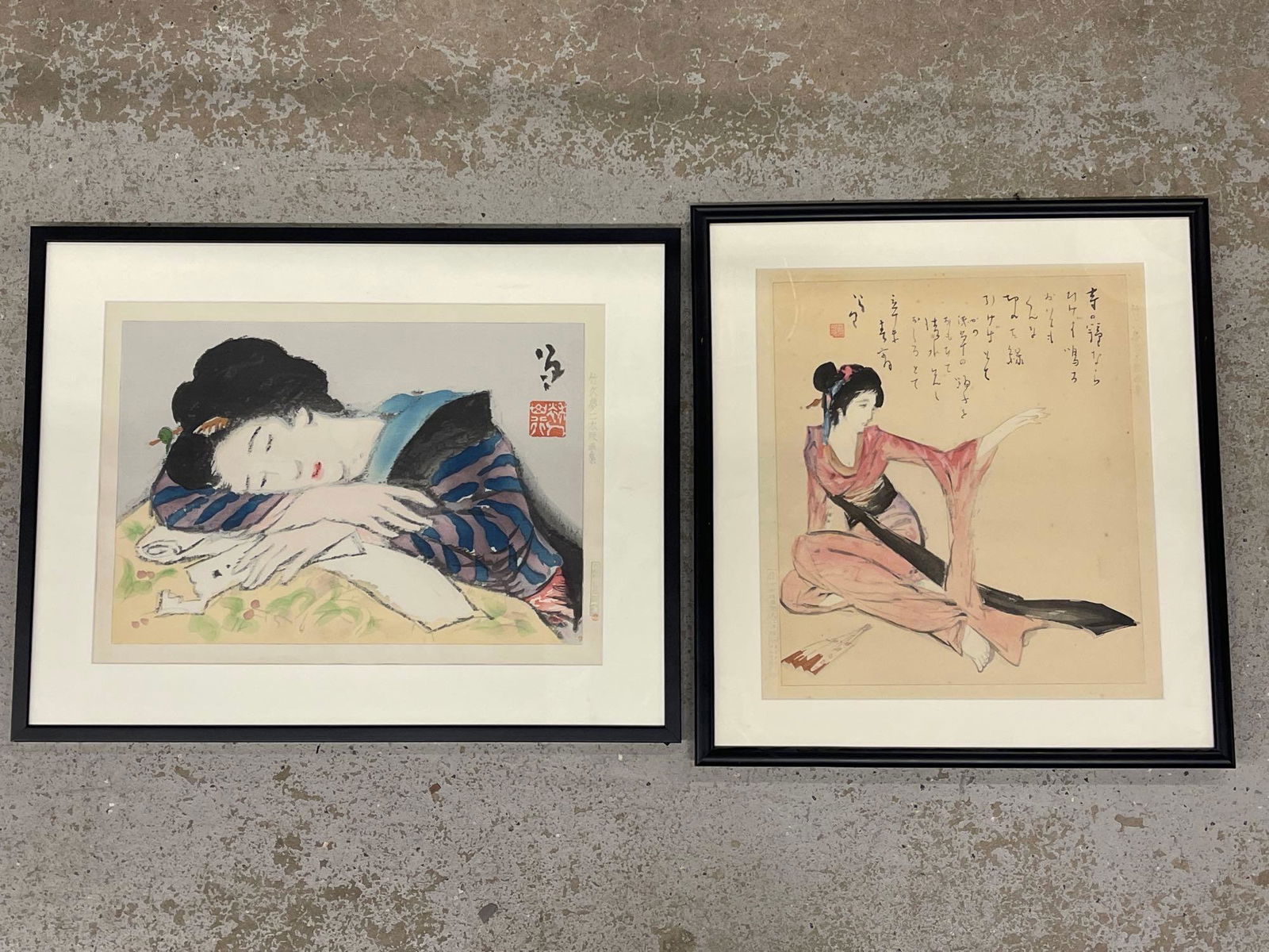 Two Yumeji Takehisa Woodblock Prints (1 of 9)