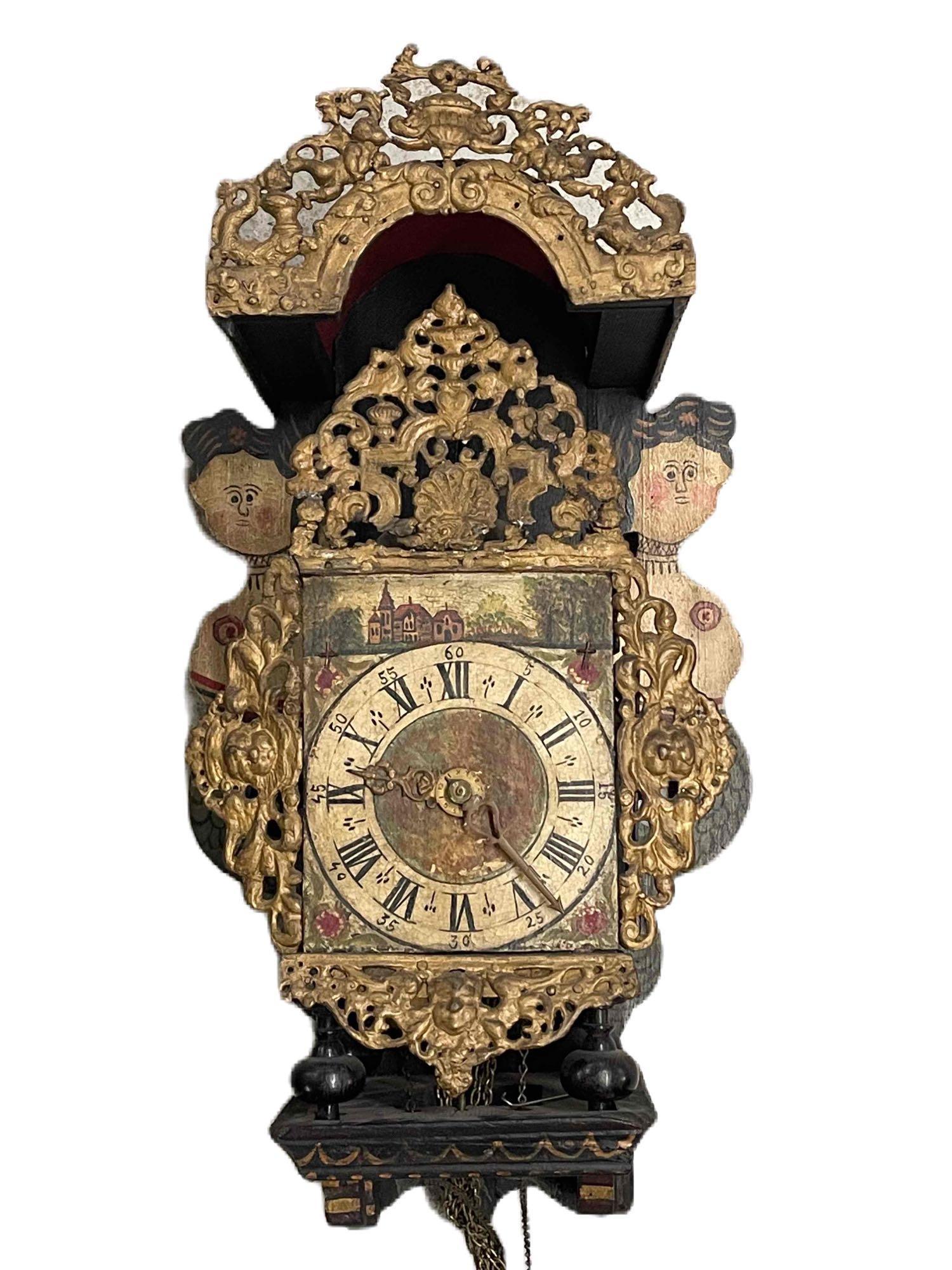 Dutch Folklore Stoelklock Wall Clock (1 of 5)